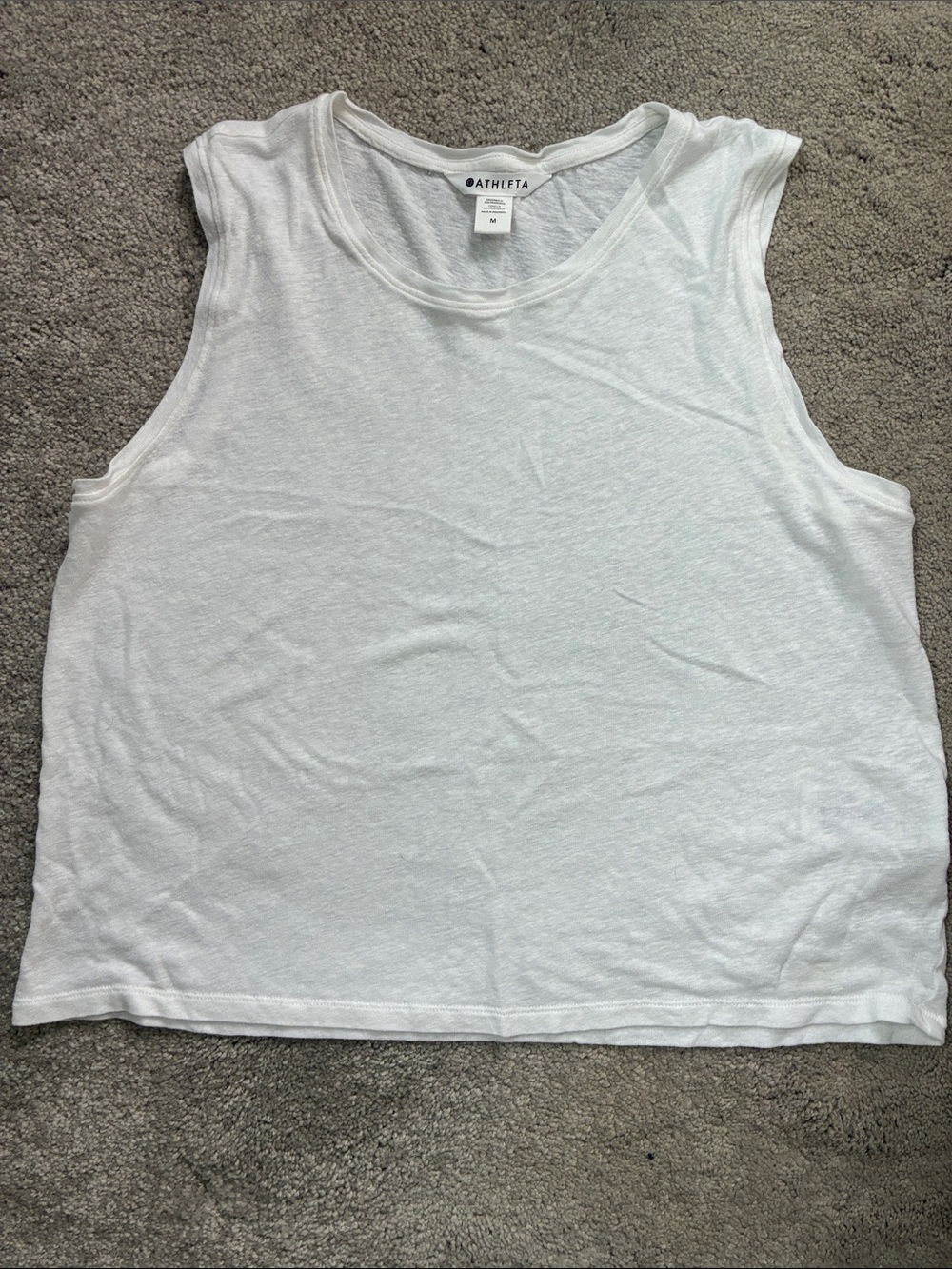 Athleta White Relaxed Muscle Tank